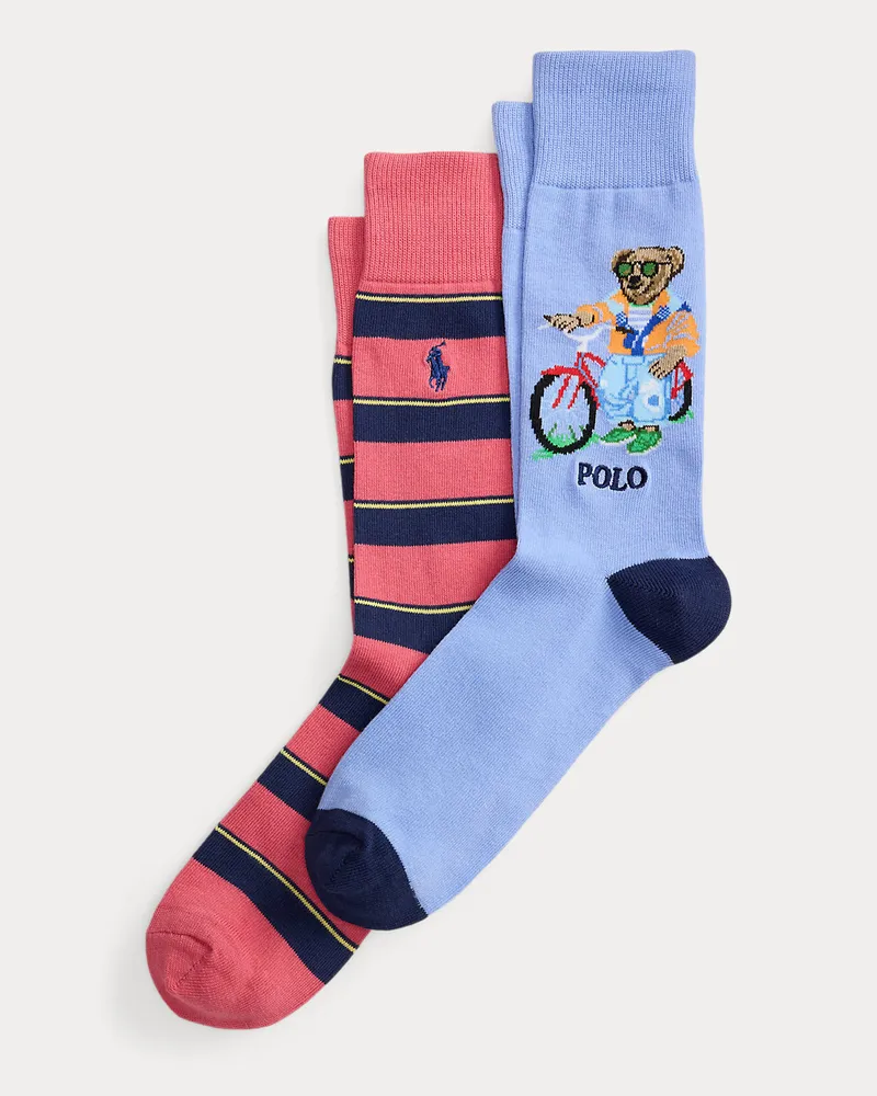 Ralph Lauren 2er-Pack Anzugsocken mit Polo Bear Blue