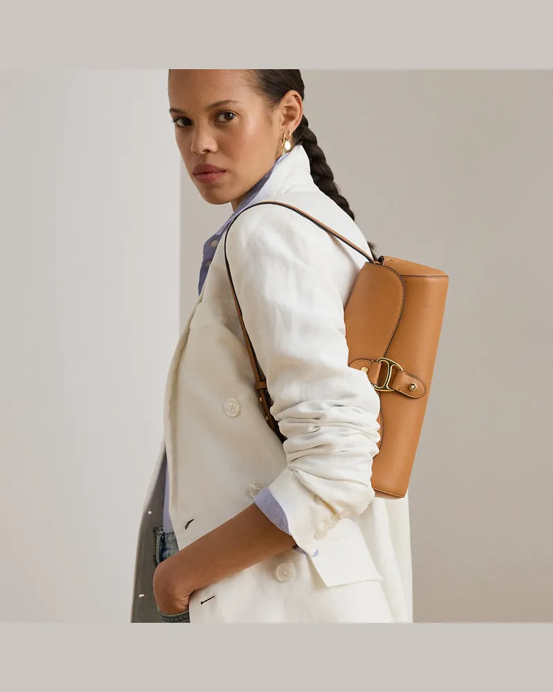 Ralph Lauren Mittelgroße Ledertasche Tasha Brown