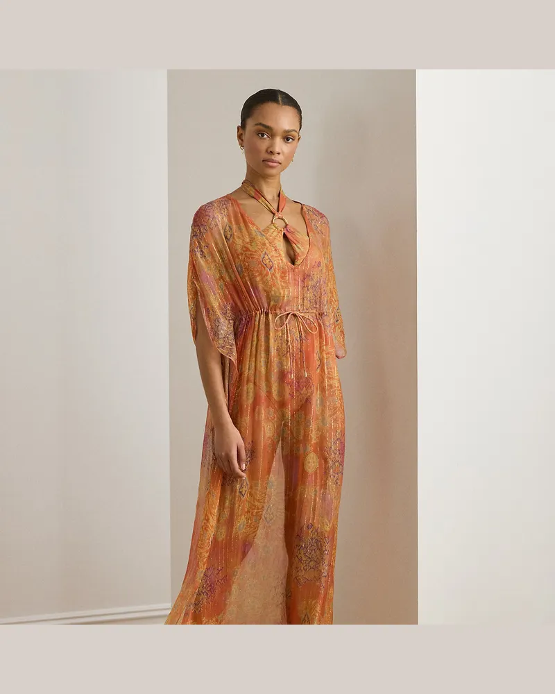 Ralph Lauren Gemustertes Kaftan-Cover-up aus Chiffon Multi