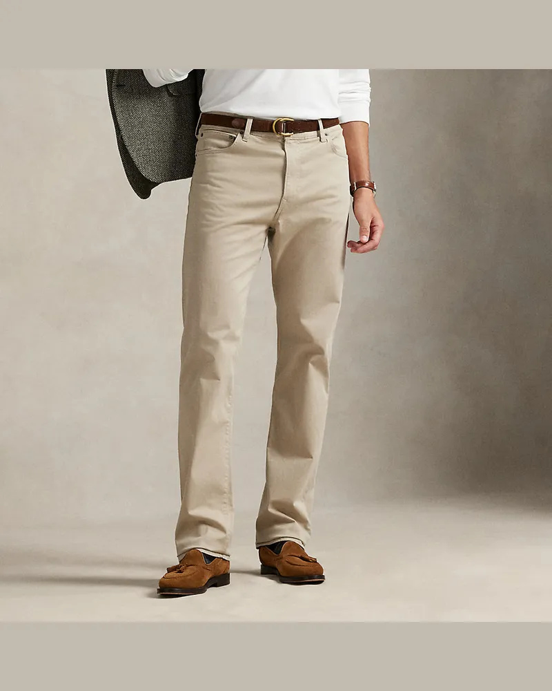 Ralph Lauren Große Größen - Slim-Straight Stretch-Atlashose Varick Tan