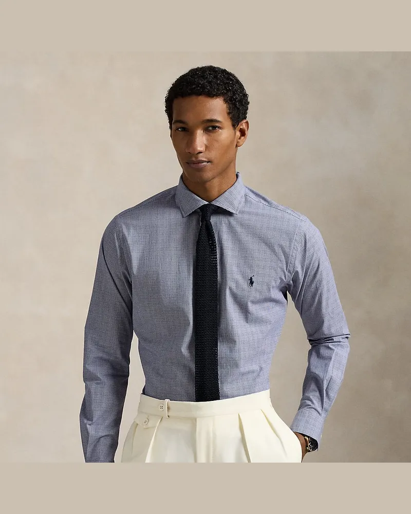Ralph Lauren Custom-Fit Karohemd aus Popeline Blue