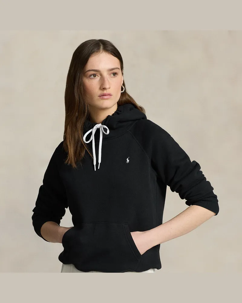 Ralph Lauren Shrunken-Fit Kapuzenpullover aus Fleece Black