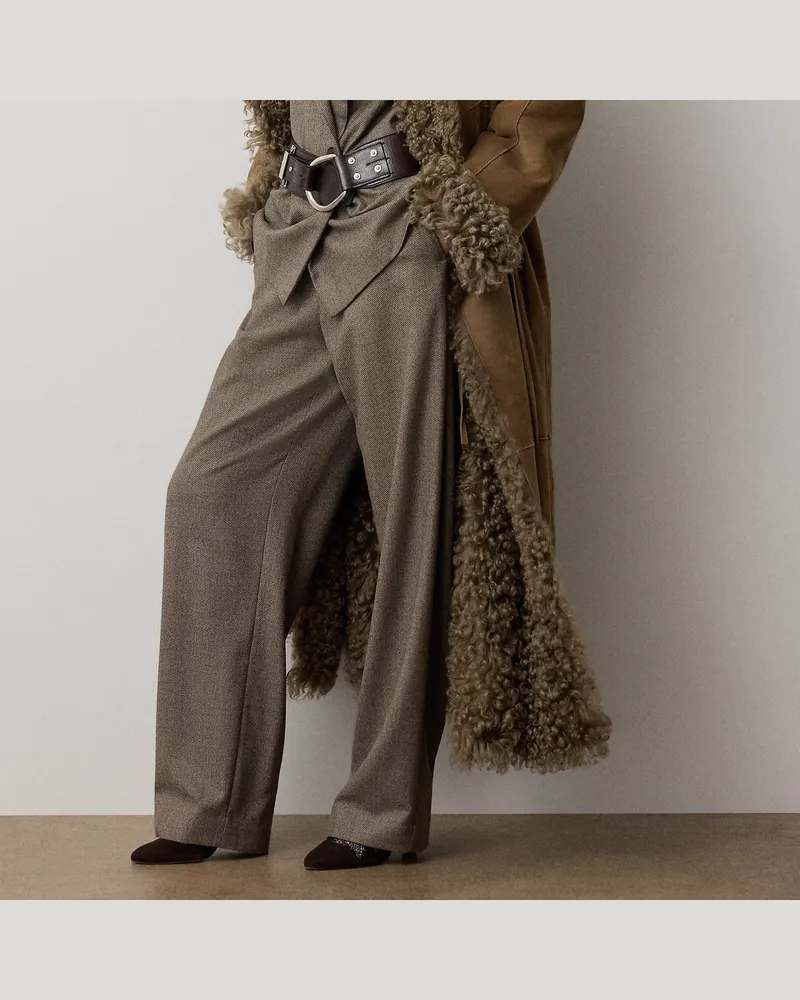 Ralph Lauren Hose Leandre aus Pfauenaugen-Tweed Brown