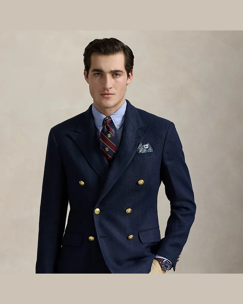 Ralph Lauren Tailored-Fit Polo-Jacke aus Leinen Blue