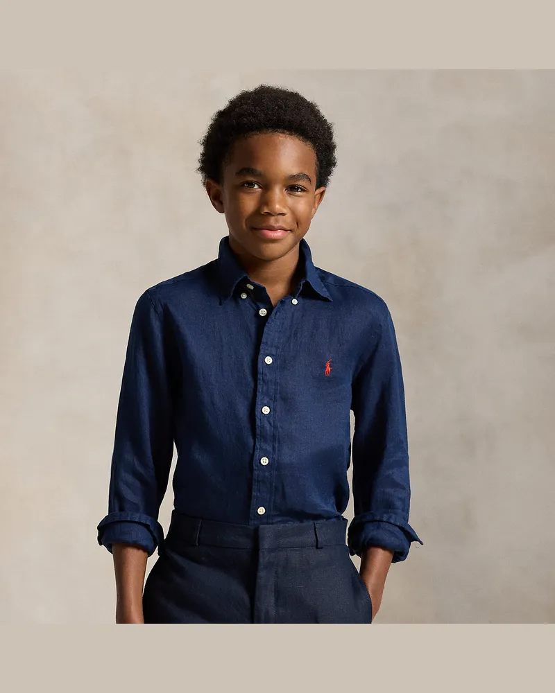 Ralph Lauren Leinenhemd Blue