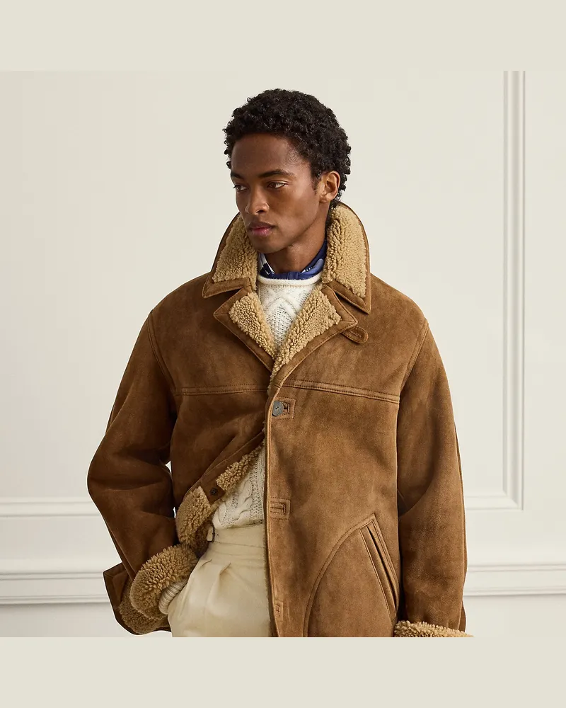 Ralph Lauren Parka aus Lammfell Brown