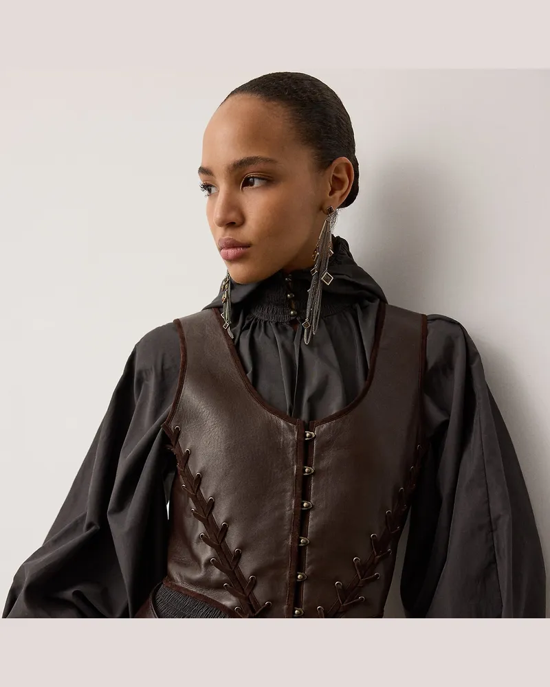 Ralph Lauren Lammleder-Oberteil Thurlow Brown