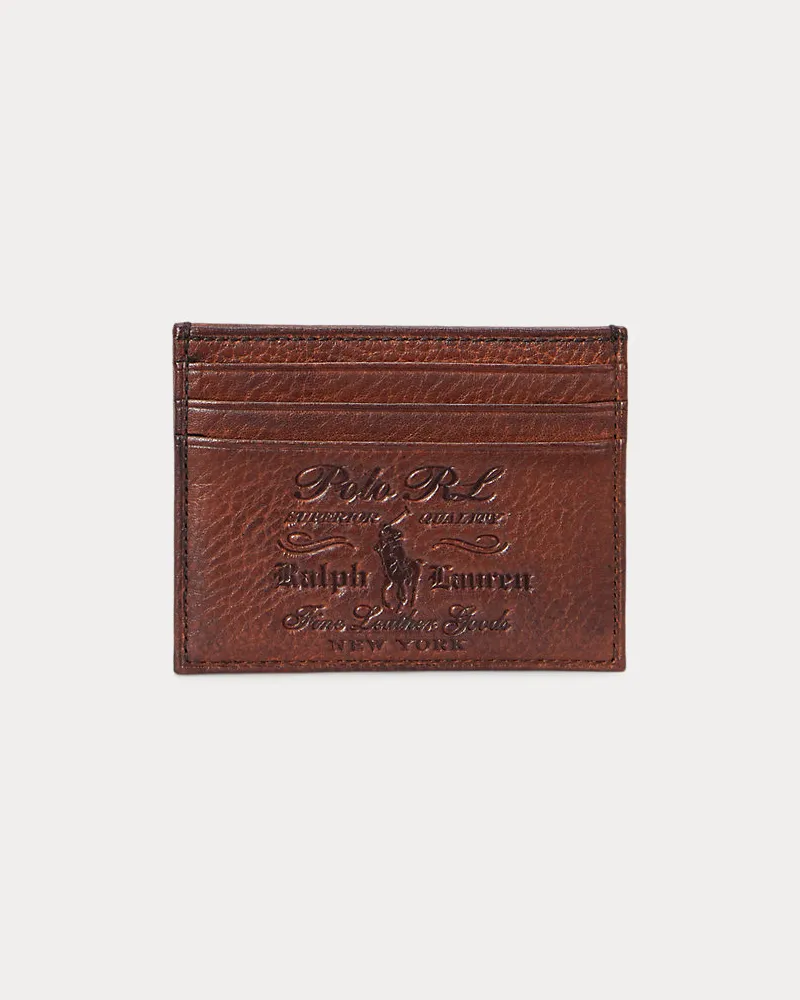 Ralph Lauren Kartenetui Polo Heritage aus Leder Brown
