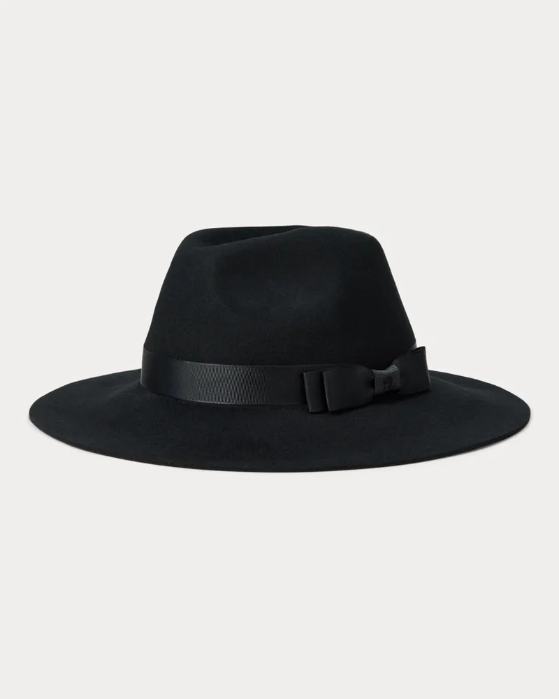 Ralph Lauren Fedora aus Wollfilz mit Schleife Black