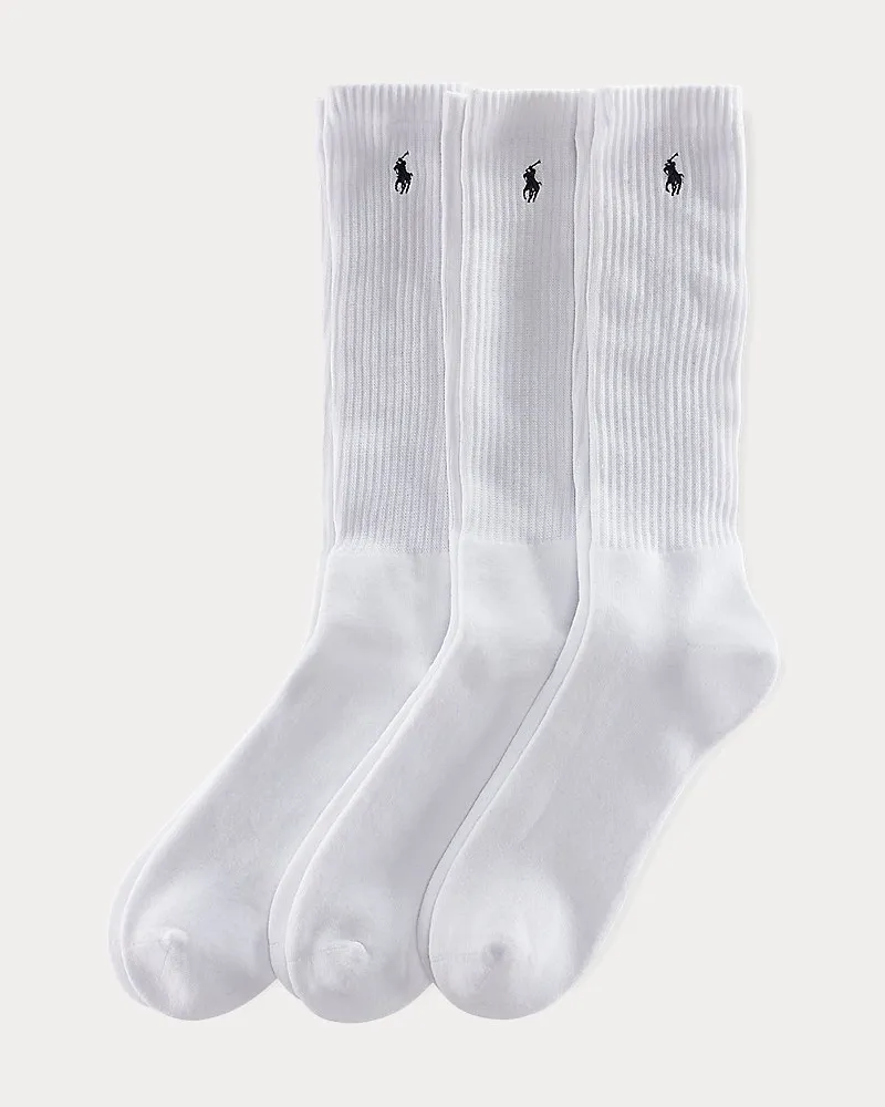 Ralph Lauren 3er-Pack Crew-Socken White