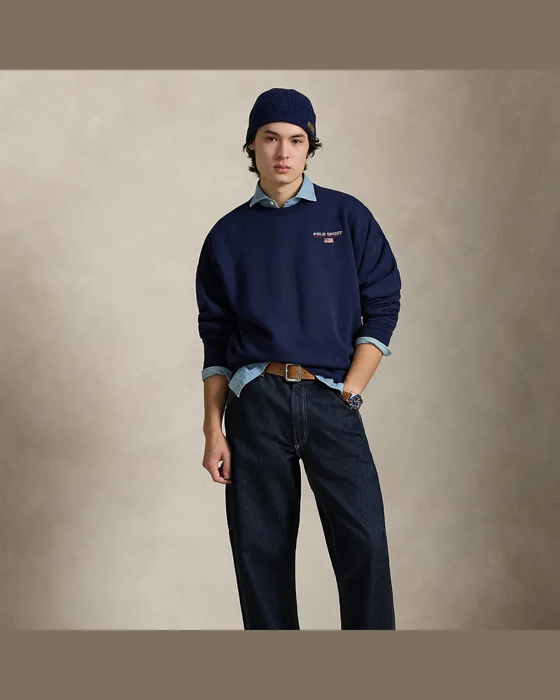 Ralph Lauren Relaxed-Fit Fleece-Sweatshirt Polo Sport Blue