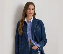 Zweireihiger Blazer aus Denim