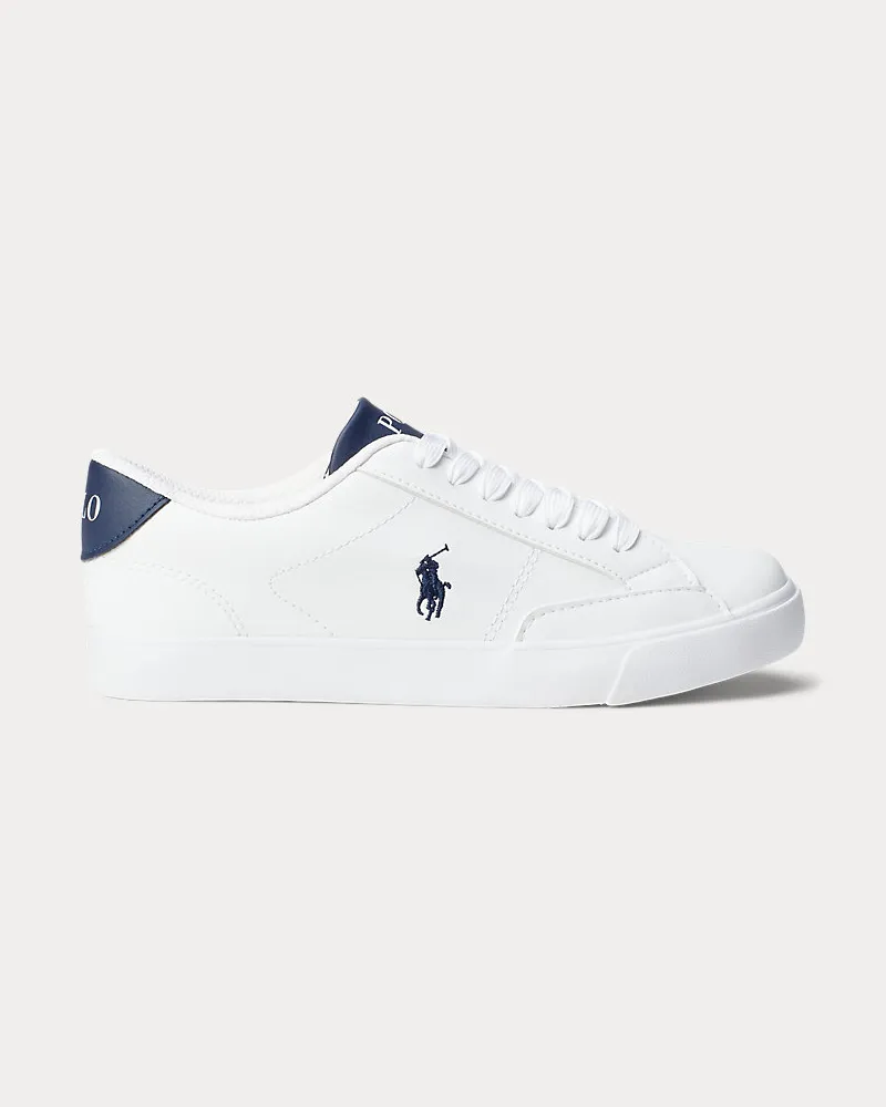 Ralph Lauren Niedriger Sneaker Theron aus Kunstleder White