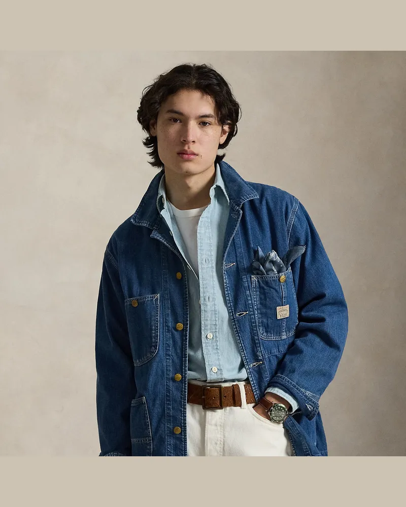 Ralph Lauren Die Utility-Jacke Waldron aus Denim Blue