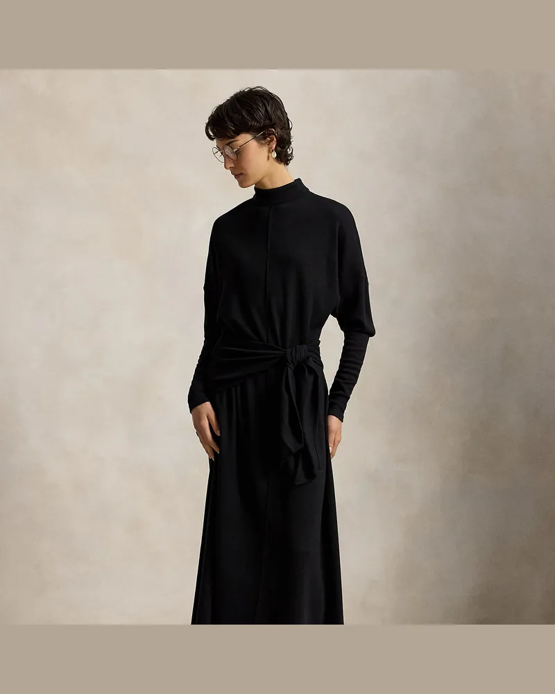 Ralph Lauren Jerseykleid mit Bindedetail Black