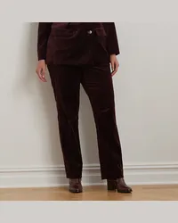 Ralph Lauren Plus Größen - Stretch Velvet Straight-Leg Pant Red