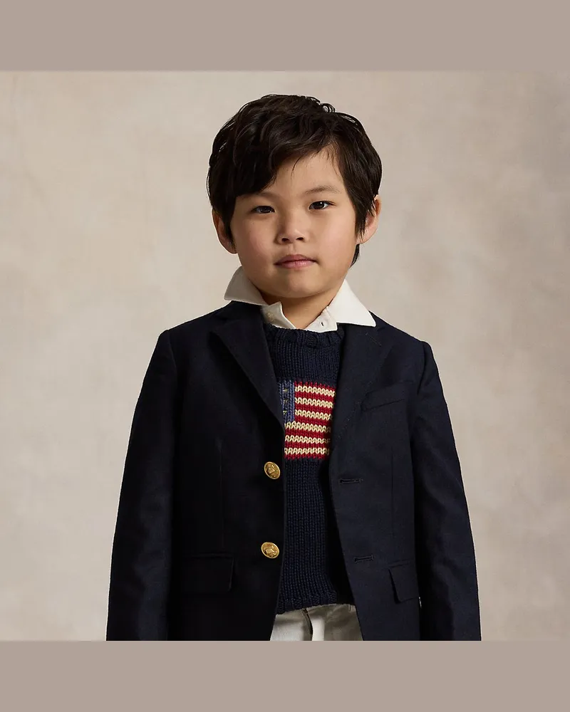 Ralph Lauren Der legendäre Doeskin-Blazer Blue