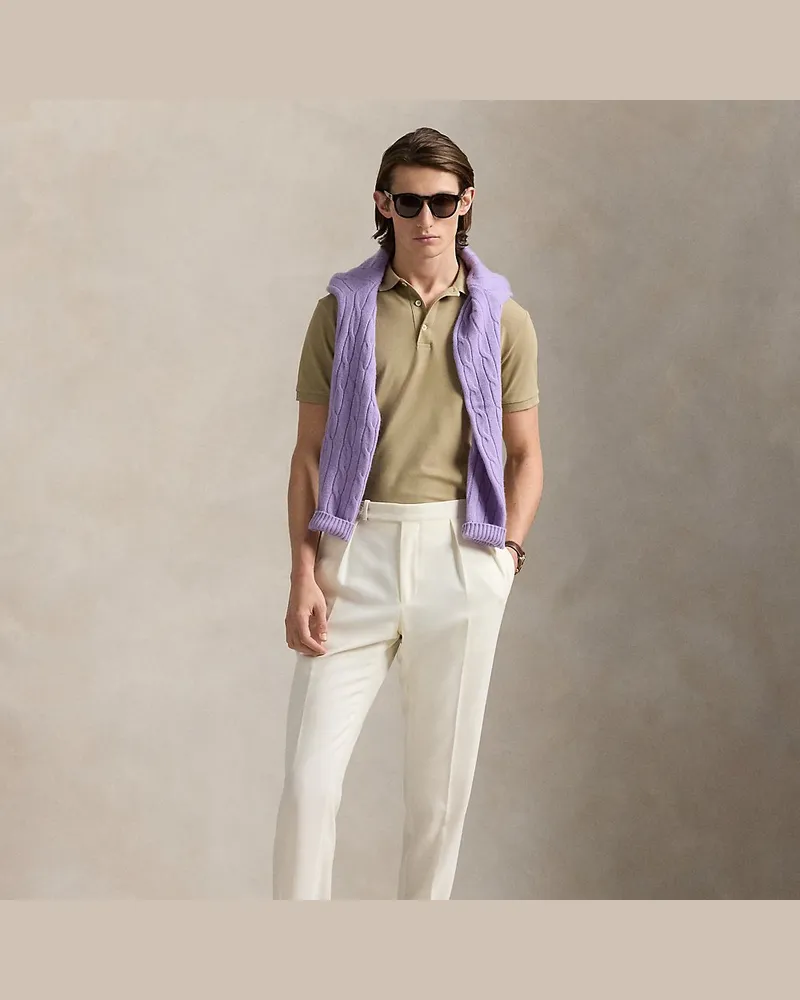 Ralph Lauren Custom-Slim-Fit Piqué-Poloshirt Tan