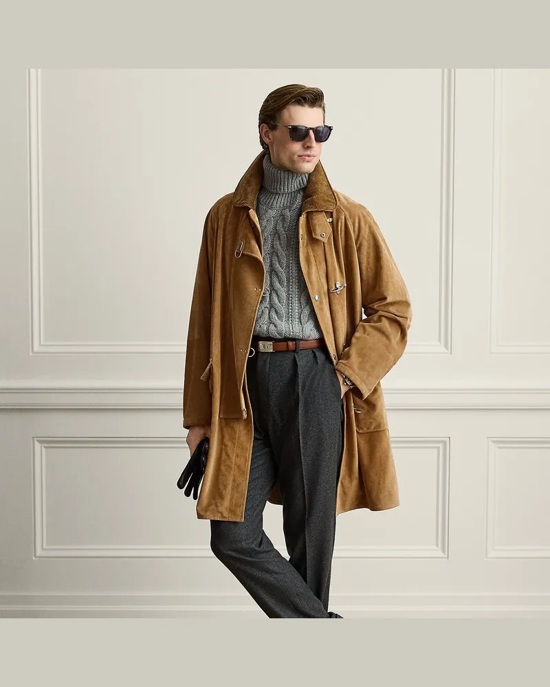 Ralph Lauren Parka Whitleigh aus Wildleder Tan
