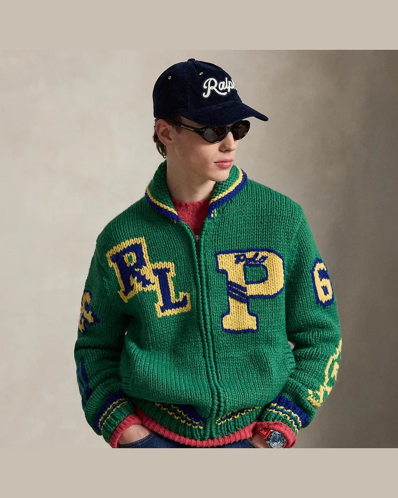 Ralph Lauren Wollpullover im Collegestil Green