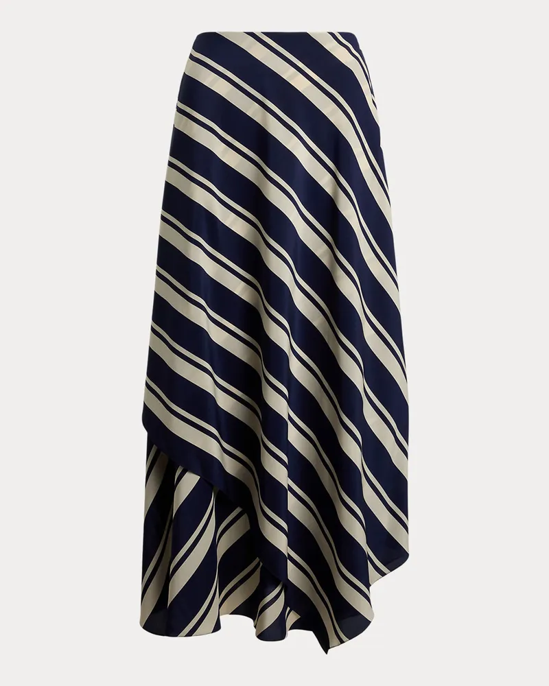 Ralph Lauren Rock Tilda aus gestreiftem Crêpe de Chine Blue