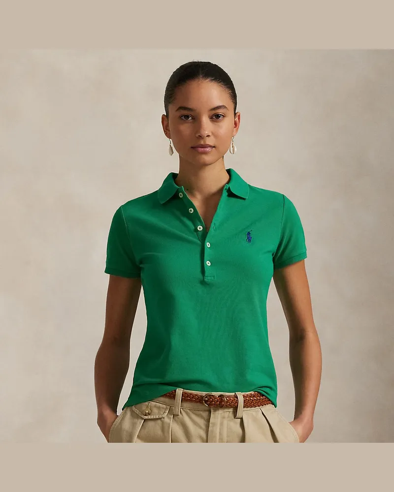 Ralph Lauren Slim-Fit Stretch-Poloshirt Green