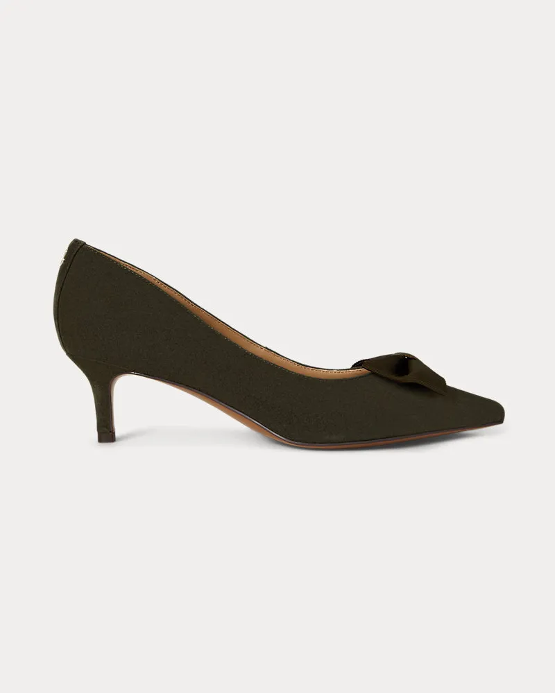 Ralph Lauren Wildlederpumps Adrienne mit Schleife Green