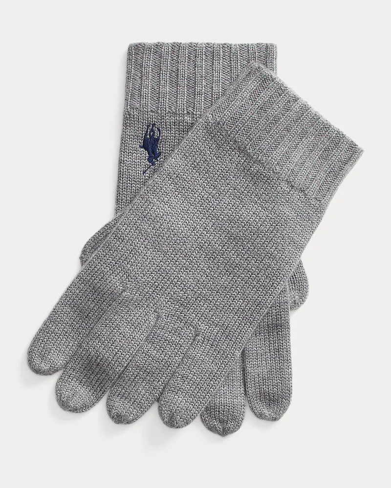 Ralph Lauren Wollhandschuhe mit Pony Grey