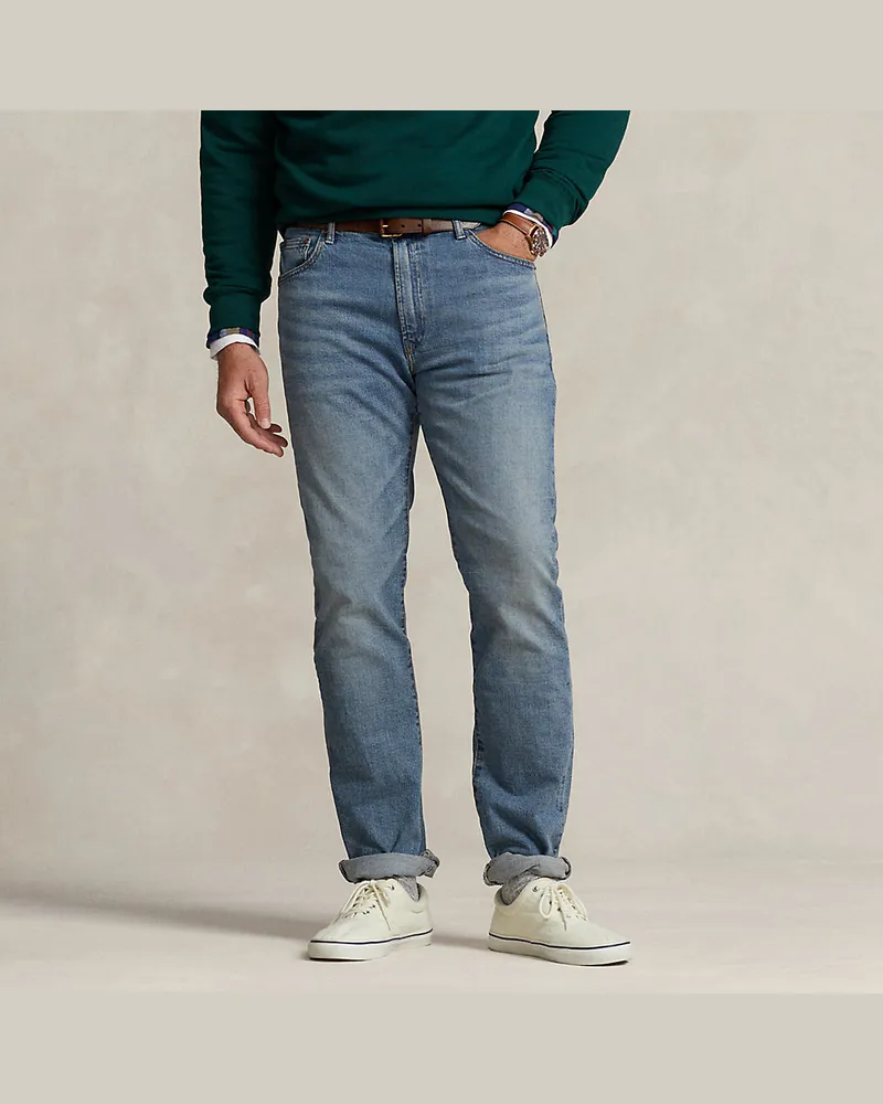 Ralph Lauren Große Größen - Gerade Stretchjeans Hampton Blue