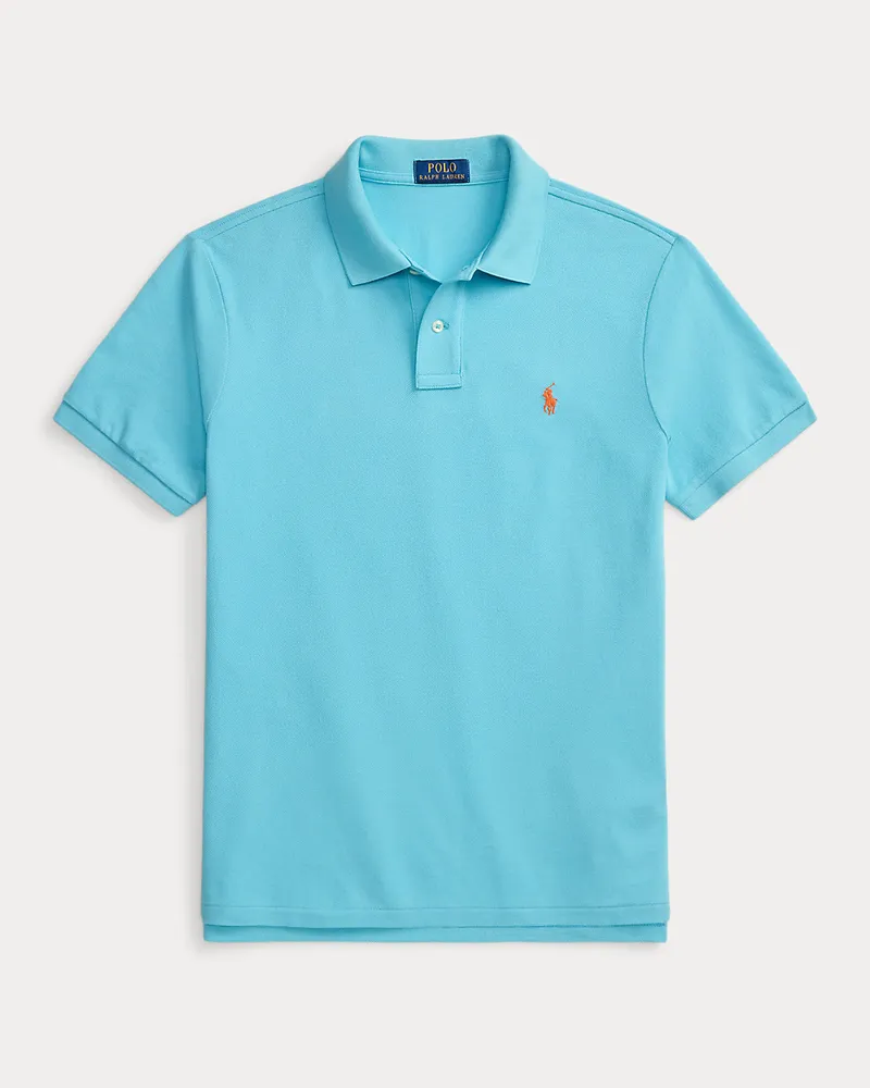 Ralph Lauren Slim-Fit Poloshirt aus Piqué Blue