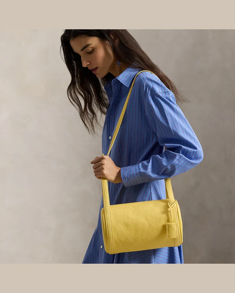 Ralph Lauren Reisetasche Polo Play aus Leder Yellow