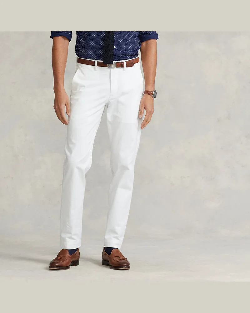 Ralph Lauren Stretch-Straight-Fit Chinohose Bedford White
