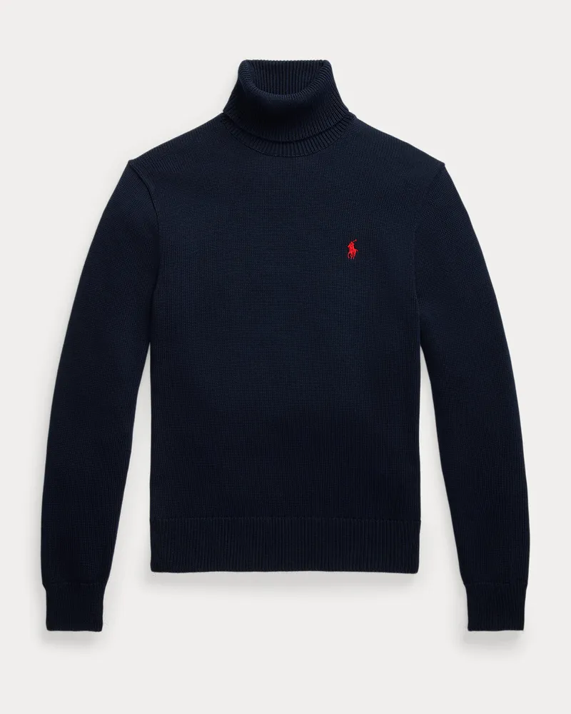 Ralph Lauren Rollkragenpullover aus Baumwolle Blue