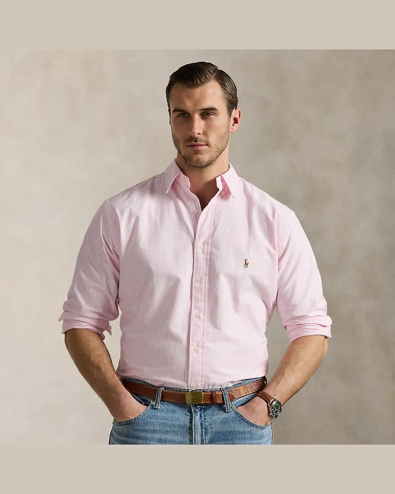 Ralph Lauren Große Größen - Oxfordhemd mit Streifen Pink