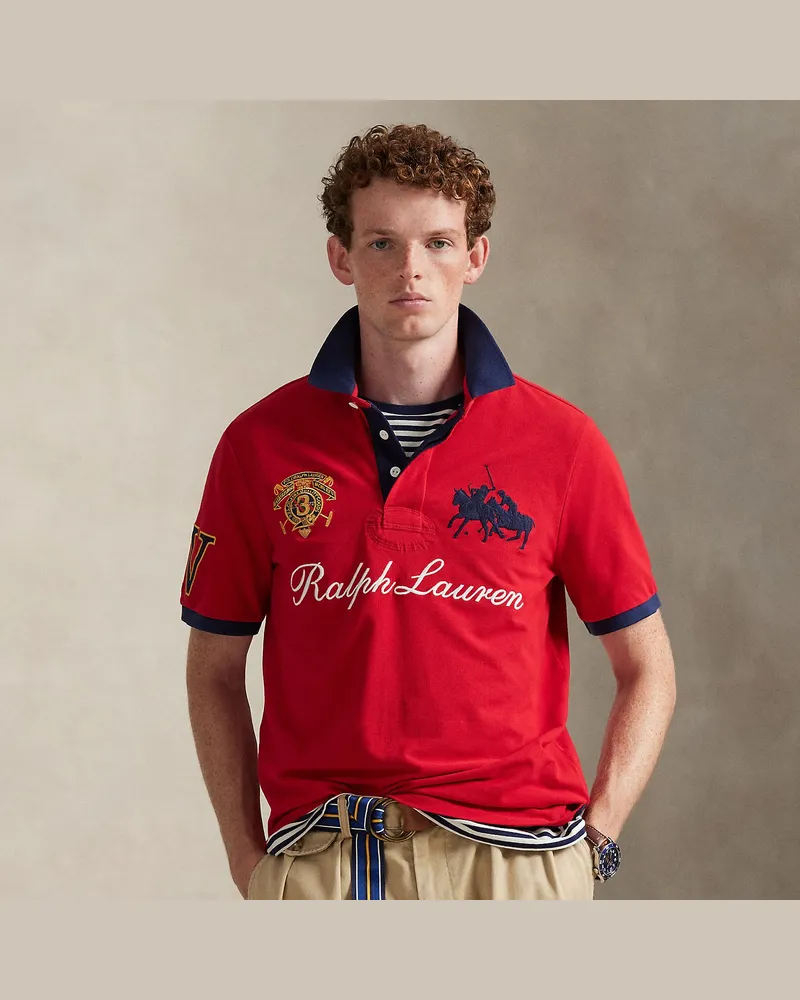 Ralph Lauren Classic-Fit Piqué-Poloshirt mit Wappen Red