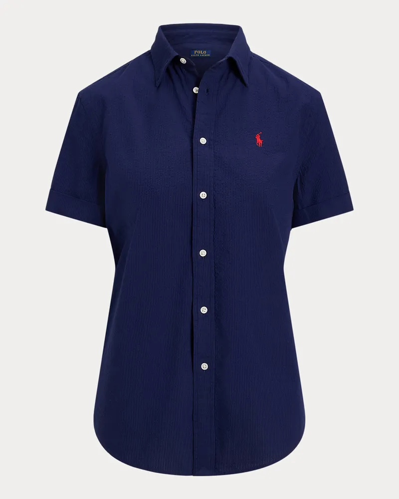 Ralph Lauren Classic-Fit Hemd aus Baumwoll-Seersucker Blue