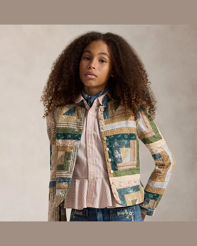 Ralph Lauren Patchwork-Baumwolljacke Blue