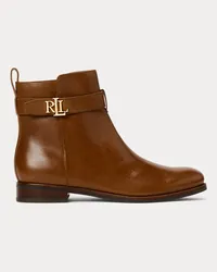 Ralph Lauren Stiefelette Briele aus poliertem Leder Tan