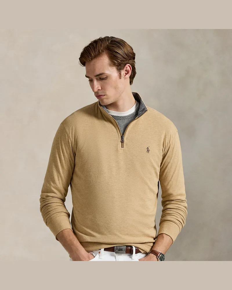 Ralph Lauren Luxuriöser Pullover aus Jersey Tan