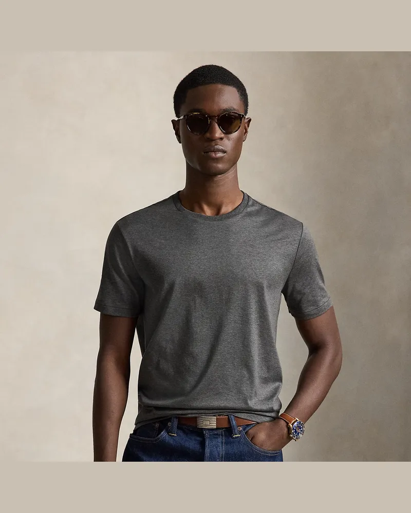 Ralph Lauren Standard-Fit T-Shirt aus Florgarn Grey