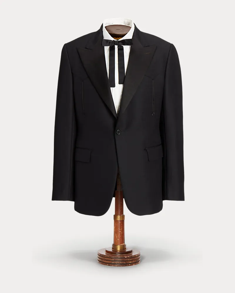 Ralph Lauren Western-Smokingjacke aus Wolle Black