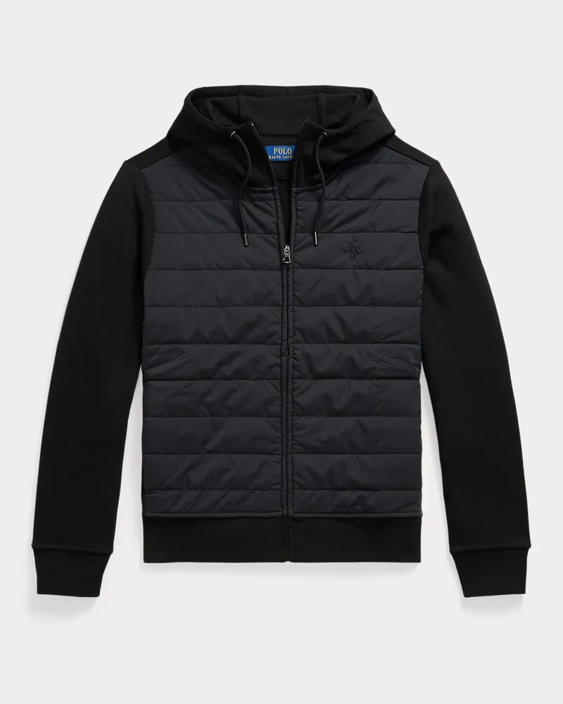 Ralph Lauren Hybrid-Kapuzenjacke mit Reißverschluss Black
