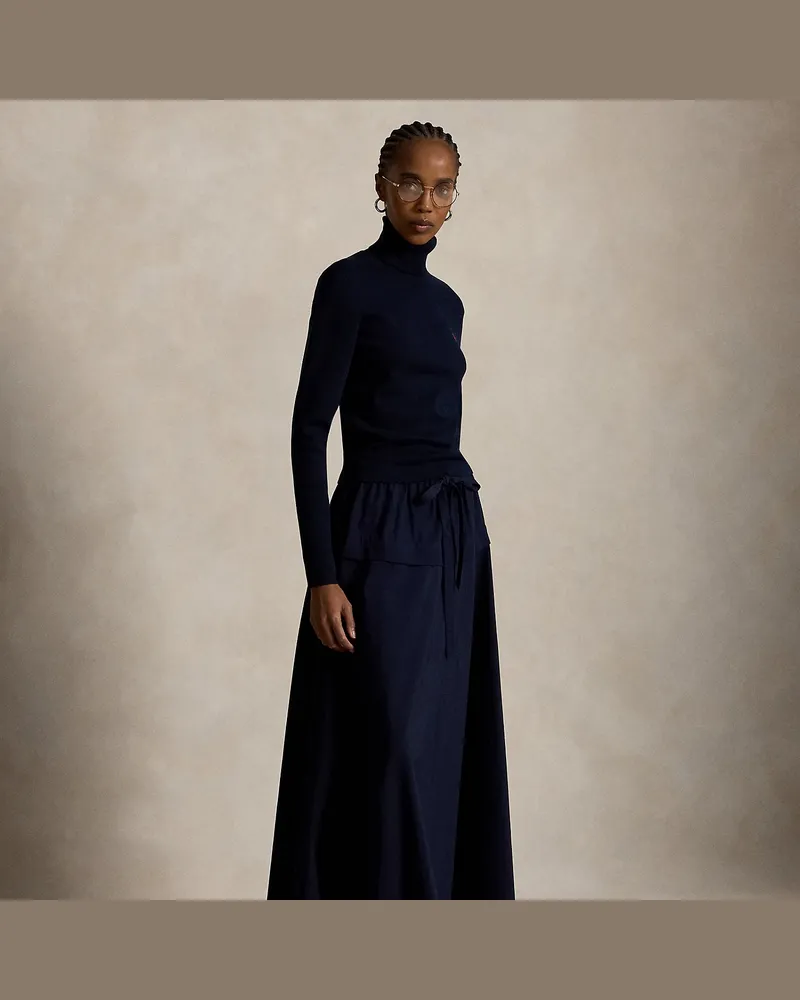 Ralph Lauren Rock aus Baumwollsegeltuch in A-Linie Blue