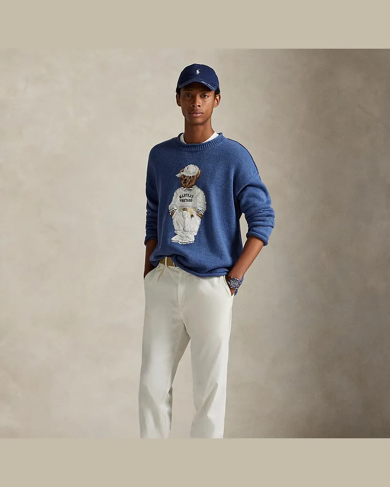 Ralph Lauren Der Pullover Oak Bluffs mit Polo Bear Blue