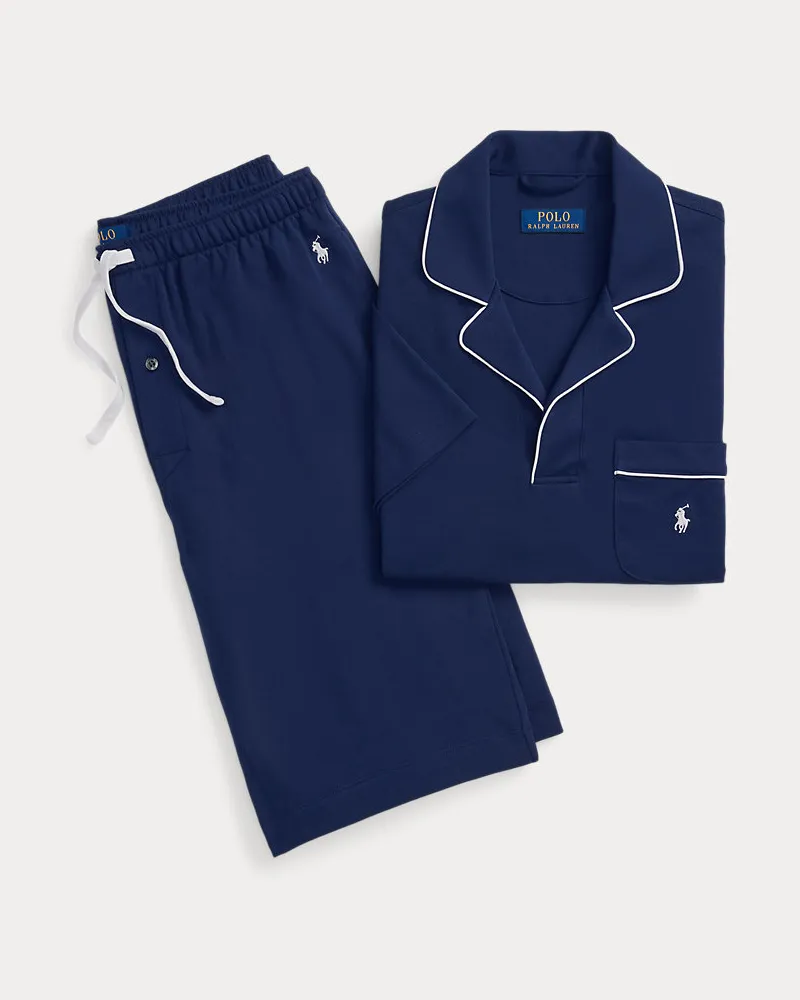 Ralph Lauren Pyjama aus Baumwoll-Interlock Blue