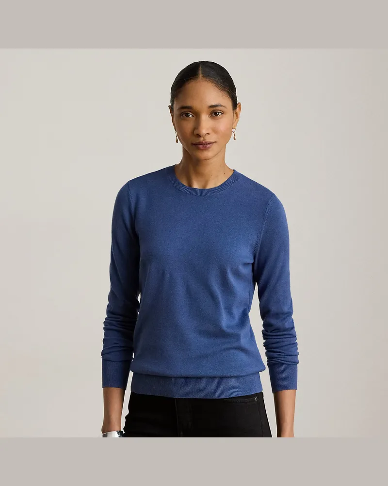 Ralph Lauren Baumwoll-Modal-Pullover mit Logo Purple