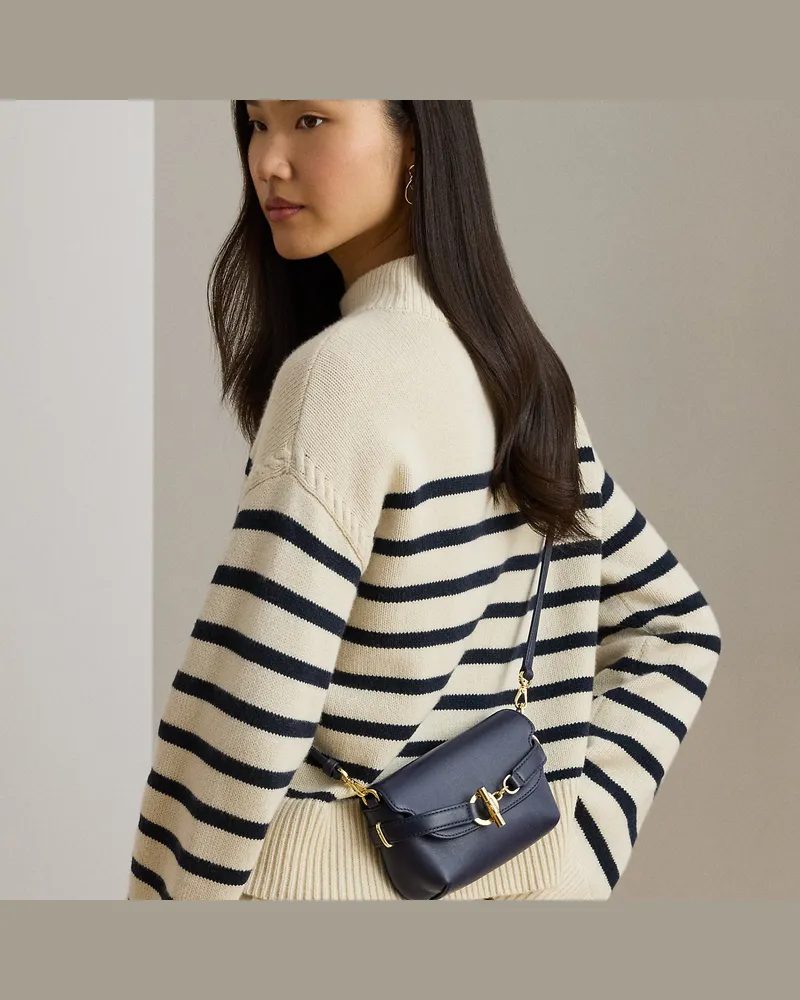 Ralph Lauren Kleine Umhängetasche Blaike aus Leder Blue