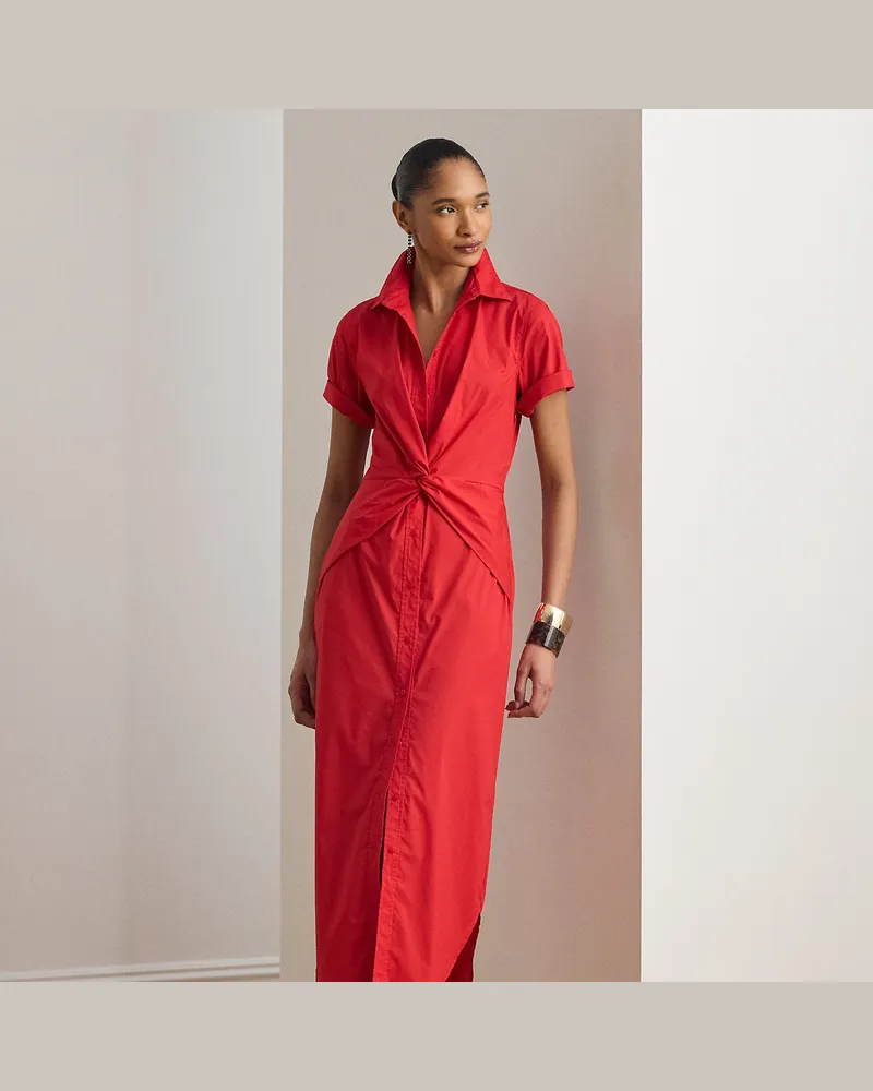 Ralph Lauren Hemdkleid mit Twist-Vorderseite Red