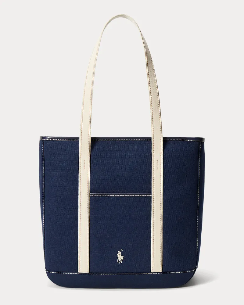 Ralph Lauren Shopper-Tragetasche aus Segeltuch Blue