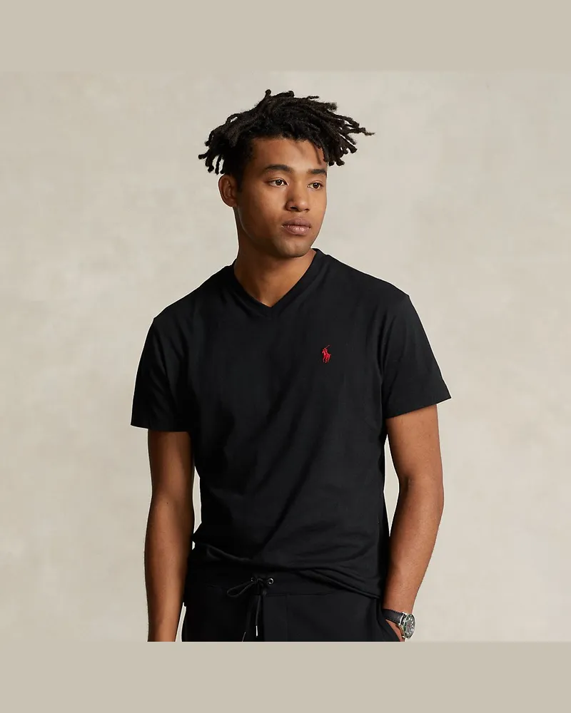 Ralph Lauren Classic-Fit T-Shirt aus Jersey Black